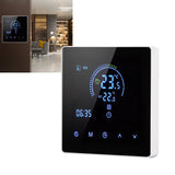 16A Digital Thermostat with LCD Display Programmable Thermostat Electric Heating Thermostat for Home Office Hotel AC 90V‑240V White Without WiFi
