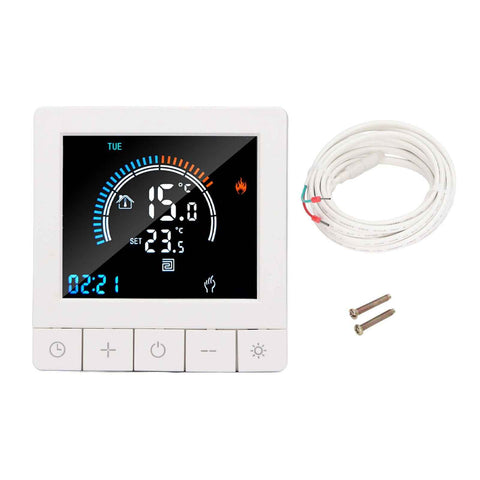 Programmable Smart Thermostat Electric Heating Smart Thermostat Digital LCD Display Temperature Controller for Home Hotels AC 90V‑240V 16A WiFi Style In Australia - Darrahopens