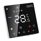 3A Digital Thermostat with LCD Display Smart Programmable Thermostat with Touchscreen Hydronic Boiler Thermostat AC 90V‑240V Without WiFi