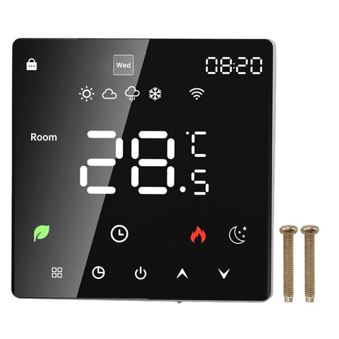 16A Smart Thermostat LCD Color Touchscreen PC Programmable Electric Heating Thermostat for Home Hotel Office AC 90 to 240V WiFi In Australia - Darrahopens