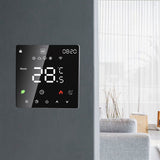 16A Smart Thermostat LCD Color Touchscreen PC Programmable Electric Heating Thermostat for Home Hotel Office AC 90 to 240V Without WiFi