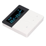 3A Smart Thermostat LCD Color Screen High Accuracy Programmable Thermostat Water Heating Boiler Heating for Home Shopping Mall AC90‑240V White Without WiFi