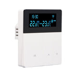 3A Smart Thermostat LCD Color Screen High Accuracy Programmable Thermostat Water Heating Boiler Heating for Home Shopping Mall AC90‑240V White Without WiFi