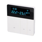 3A Smart Thermostat LCD Color Screen High Accuracy Programmable Thermostat Water Heating Boiler Heating for Home Shopping Mall AC90‑240V White Without WiFi
