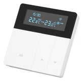 16A Smart Color Thermostat Programmable Smart Electric Heating Thermostat for Home Offices Shopping Malls Hotels AC 90V‑240V White WiFi Style