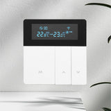 16A Smart Color Thermostat Programmable Smart Electric Heating Thermostat for Home Offices Shopping Malls Hotels AC 90V‑240V White WiFi Style