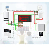 16A Smart Color Thermostat Programmable Smart Electric Heating Thermostat for Home Offices Shopping Malls Hotels AC 90V‑240V White WiFi Style