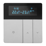 16A Smart Color Thermostat Programmable Smart Electric Heating Thermostat for Home Offices Shopping Malls Hotels AC 90V‑240V Gray WiFi Style