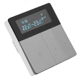 16A Smart Color Thermostat Programmable Smart Electric Heating Thermostat for Home Offices Shopping Malls Hotels AC 90V‑240V Gray WiFi Style In Australia - Darrahopens