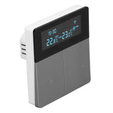 16A Smart Color Thermostat Programmable Smart Electric Heating Thermostat for Home Offices Shopping Malls Hotels AC 90V‑240V Gray WiFi Style