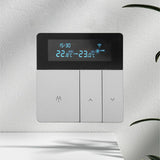 16A Smart Color Thermostat Programmable Smart Electric Heating Thermostat for Home Offices Shopping Malls Hotels AC 90V‑240V Gray WiFi Style