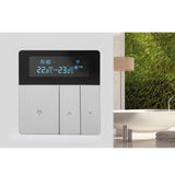 16A Smart Color Thermostat Programmable Smart Electric Heating Thermostat for Home Offices Shopping Malls Hotels AC 90V‑240V Gray WiFi Style
