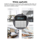 16A Smart Color Thermostat Programmable Smart Electric Heating Thermostat for Home Offices Shopping Malls Hotels AC 90V‑240V Gray WiFi Style