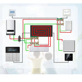 16A Smart Color Thermostat Programmable Smart Electric Heating Thermostat for Home Offices Shopping Malls Hotels AC 90V‑240V Gray WiFi Style