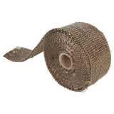 Fireproof Pipe Wrap Pipe Insulation Webbing Anti Scald Chimney Protective Wrap with 2 Clips for Furnace Tube Motorcycle Exhaust Pipes