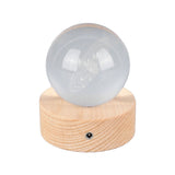6cm 3D Crystal Ball Luminous Clear Sculpture Round Astronomy Ball Miniature Sculpture Ball Night Light Solar System Crystal Ball