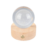 6cm 3D Crystal Ball Luminous Clear Sculpture Round Astronomy Ball Miniature Sculpture Ball Night Light Moon Crystal Ball