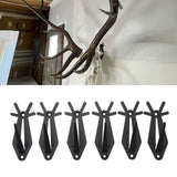6pcs European Mount Skull Hanger Antler Style Skull Wall Mount Bracket Hangers Deer Hanger with Simple Easy Installation Kits