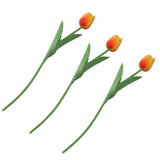 10PCS Artificial Tulips Real Touch PU Tulips Flowers for Wedding Bouquet Home Party Office Decor Orange