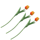 10PCS Artificial Tulips Real Touch PU Tulips Flowers for Wedding Bouquet Home Party Office Decor Orange