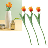 10PCS Artificial Tulips Real Touch PU Tulips Flowers for Wedding Bouquet Home Party Office Decor Orange In Australia - Darrahopens
