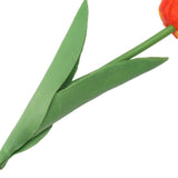 10PCS Artificial Tulips Real Touch PU Tulips Flowers for Wedding Bouquet Home Party Office Decor Orange