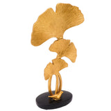 Leaf Decoration Resin Anti Slip Anti Fade Modern Desktop Leaves Ornament Model for Living Room Hallway Gold