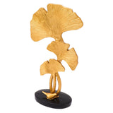 Leaf Decoration Resin Anti Slip Anti Fade Modern Desktop Leaves Ornament Model for Living Room Hallway Gold