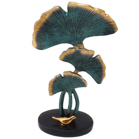 Leaf Decoration Resin Anti Slip Anti Fade Modern Desktop Leaves Ornament Model for Living Room Hallway Blue In Australia - Darrahopens