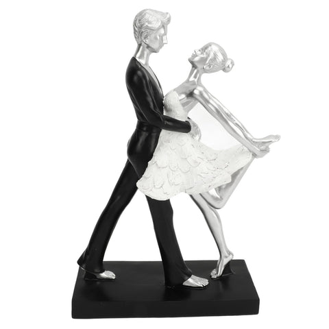 Couple Dancing Sculpture Modern Simple Innovative Resin Hand Crafted Couple Dancing Abstract Statue Silver Hugging Double Ballet Dance In Australia - Darrahopens