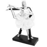 Couple Dancing Sculpture Modern Simple Innovative Resin Hand Crafted Couple Dancing Abstract Statue Silver Ballet Dance for Two People In Australia - Darrahopens