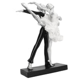 Couple Dancing Sculpture Modern Simple Innovative Resin Hand Crafted Couple Dancing Abstract Statue Silver Ballet Dance for Two People In Australia - Darrahopens