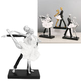 Couple Dancing Sculpture Modern Simple Innovative Resin Hand Crafted Couple Dancing Abstract Statue Silver Ballet Dance for Two People In Australia - Darrahopens