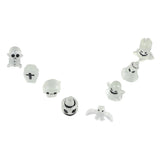 8 Pcs Halloween Ornaments Miniature Luminous Tombstone Pumpkin Skull Ghost Garden Decor
