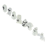 8 Pcs Halloween Ornaments Miniature Luminous Tombstone Pumpkin Skull Ghost Garden Decor