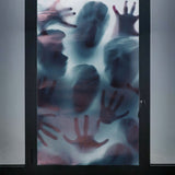 Halloween Decorations PVC Large Halloween Window Cling Scary Halloween Window Sticker