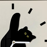 Wall Clock Innovative Nordic Style Cute Cat Pattern Silent Prevents Ticking Living Room Wall Clock for Kitchen Bedroom 30x30cm / 11.8x11.8in