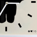 Wall Clock Innovative Nordic Style Cute Cat Pattern Silent Prevents Ticking Living Room Wall Clock for Kitchen Bedroom 30x30cm / 11.8x11.8in