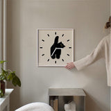 Wall Clock Innovative Nordic Style Cute Cat Pattern Silent Prevents Ticking Living Room Wall Clock for Kitchen Bedroom 40x40cm / 15.7x15.7in