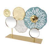 Entrance Hall Desktop Iron Ornament with Mirror Living Room Entrance Hall Decoration for Home Hotel