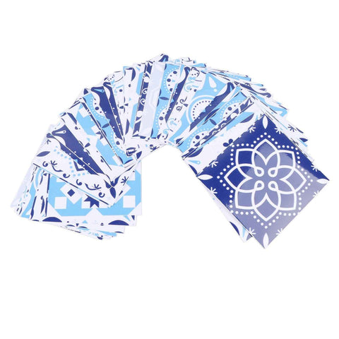 64Pcs Mediterranean Style Tile Paste Sticler Kitchen Bathroom Self Adhesive Removable Glossy Film Tile Sticker 10cm In Australia - Darrahopens