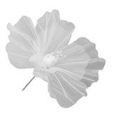 Gauze Flower 19.7in Diameter Soft Bright Colors Light Reusable Handcrafted Organza Flower for Wedding Photography Family White