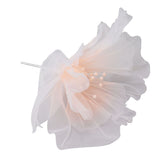 Gauze Flower 19.7in Diameter Soft Bright Colors Light Reusable Handcrafted Organza Flower for Wedding Photography Family Pink