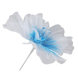 Gauze Flower 19.7in Diameter Soft Bright Colors Light Reusable Handcrafted Organza Flower for Wedding Photography Family Blue