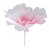 Gauze Flower 19.7in Diameter Soft Bright Colors Light Reusable Handcrafted Organza Flower for Wedding Photography Family Rose Red