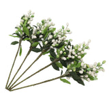 5PCS Artificial Berries Artificial Pip Berry Stems Decoration for Living Room Office White In Australia - Darrahopens