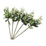 5PCS Artificial Berries Artificial Pip Berry Stems Decoration for Living Room Office White In Australia - Darrahopens