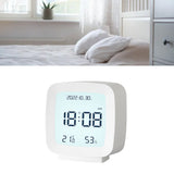 Kids Alarm Clock LED Digital Indoor Alarm Clocks with Temperature and Humidity Display for Kids White