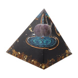Crystal Epoxy Pyramid Decoration Hand Made 6cm Home Pyramid Desktop Ornament for Positive Energy