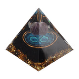 Crystal Epoxy Pyramid Decoration Hand Made 6cm Home Pyramid Desktop Ornament for Positive Energy